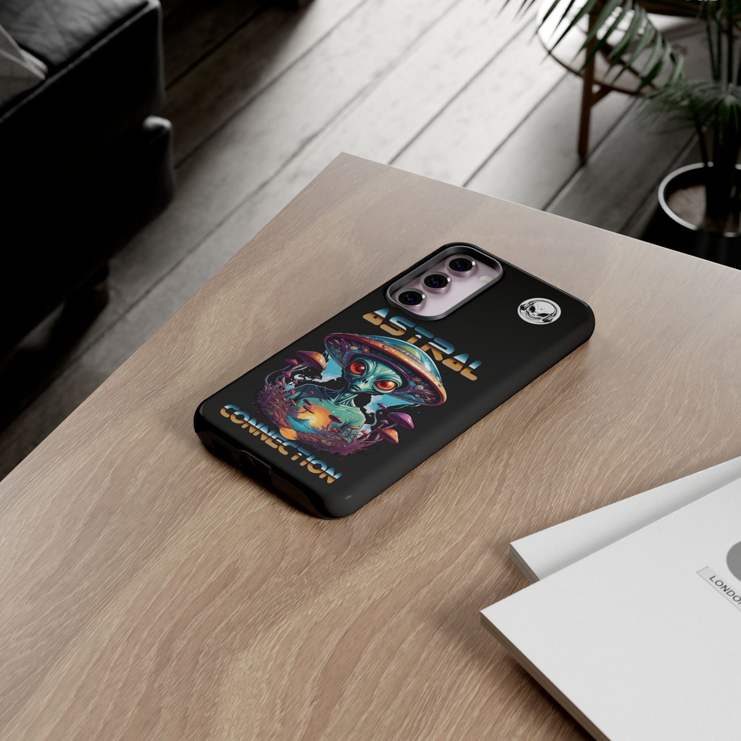 Astral Connection Phone Case - Cosmic Alien Design, Durable Tough Cases for Sci-Fi Lovers