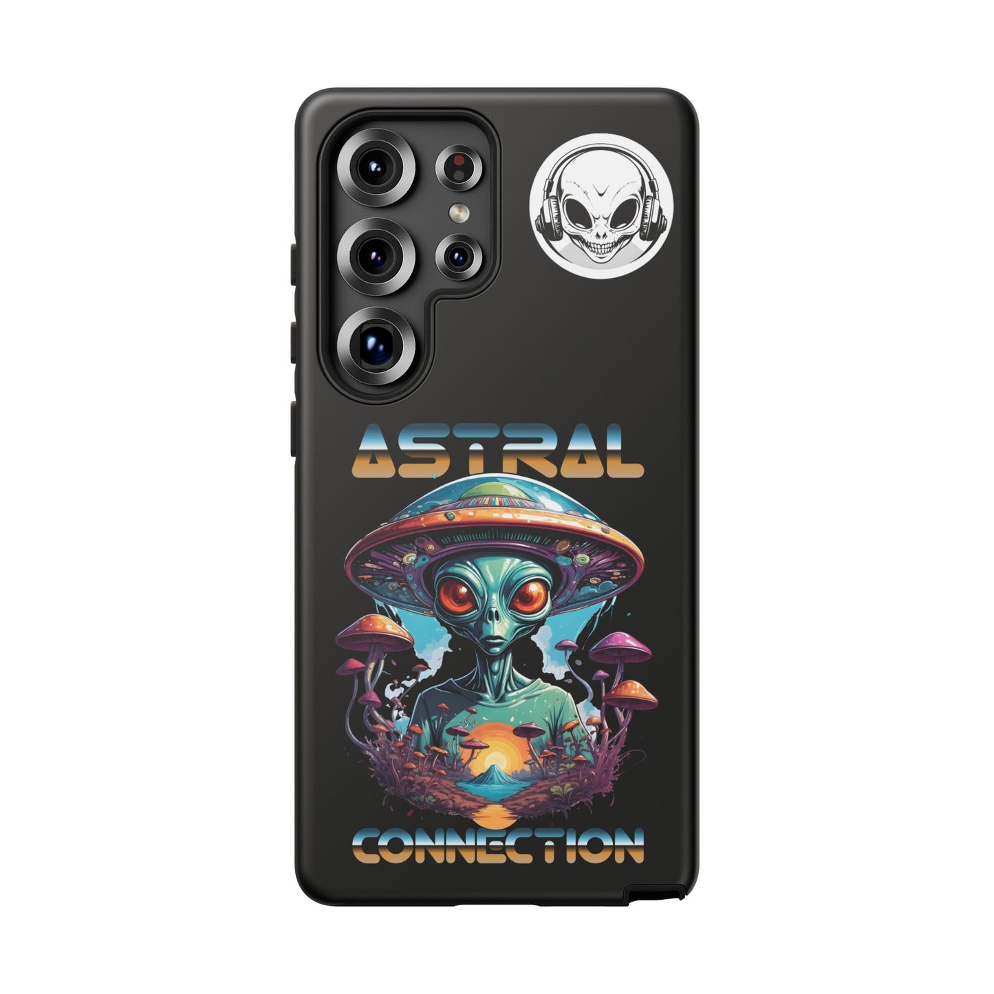 Astral Connection Phone Case - Cosmic Alien Design, Durable Tough Cases for Sci-Fi Lovers