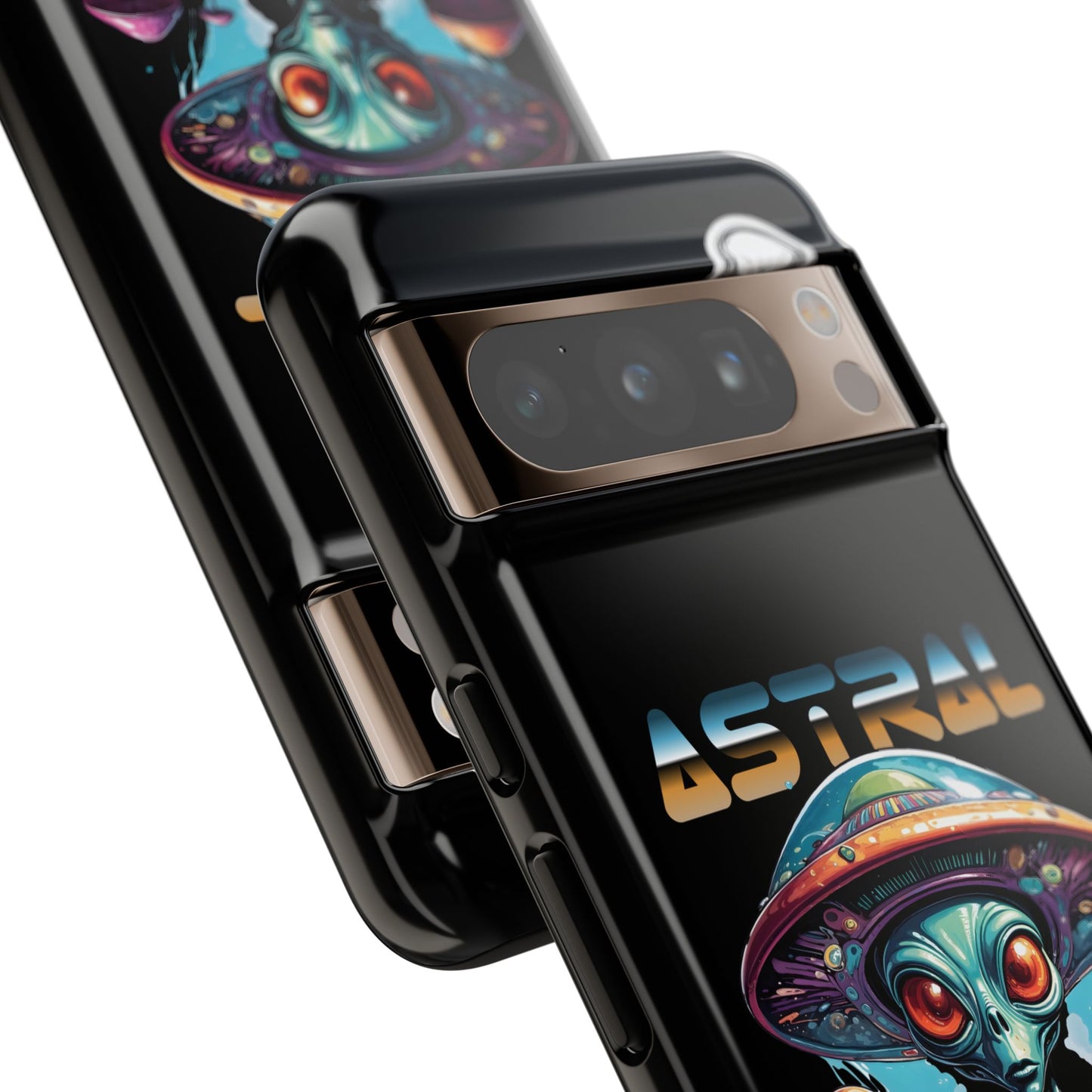 Astral Connection Phone Case - Cosmic Alien Design, Durable Tough Cases for Sci-Fi Lovers