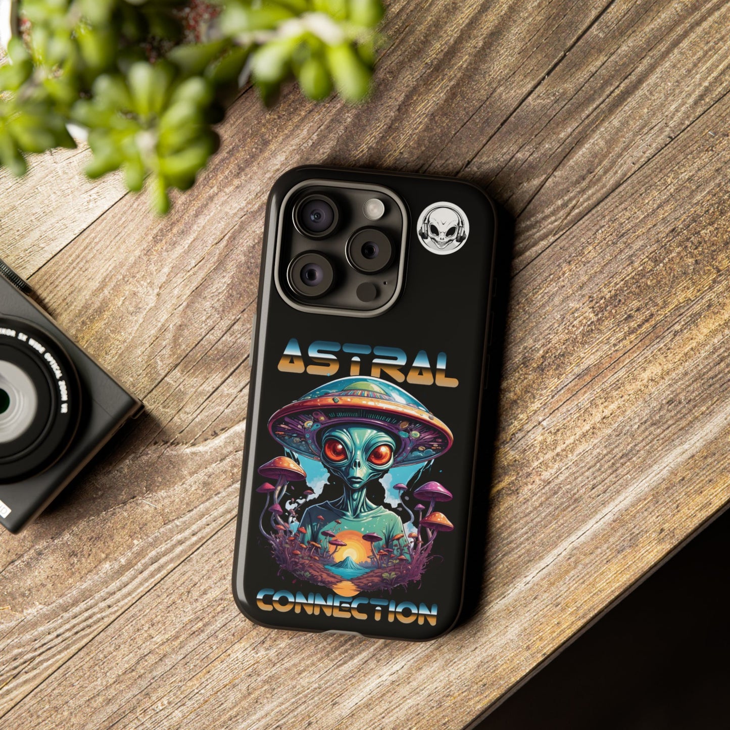 Astral Connection Phone Case - Cosmic Alien Design, Durable Tough Cases for Sci-Fi Lovers