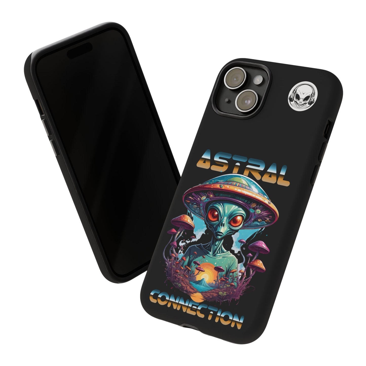 Astral Connection Phone Case - Cosmic Alien Design, Durable Tough Cases for Sci-Fi Lovers