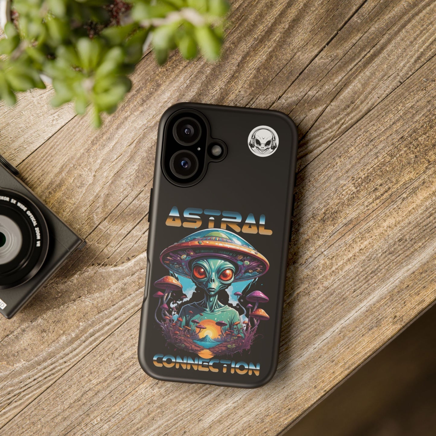 Astral Connection Phone Case - Cosmic Alien Design, Durable Tough Cases for Sci-Fi Lovers