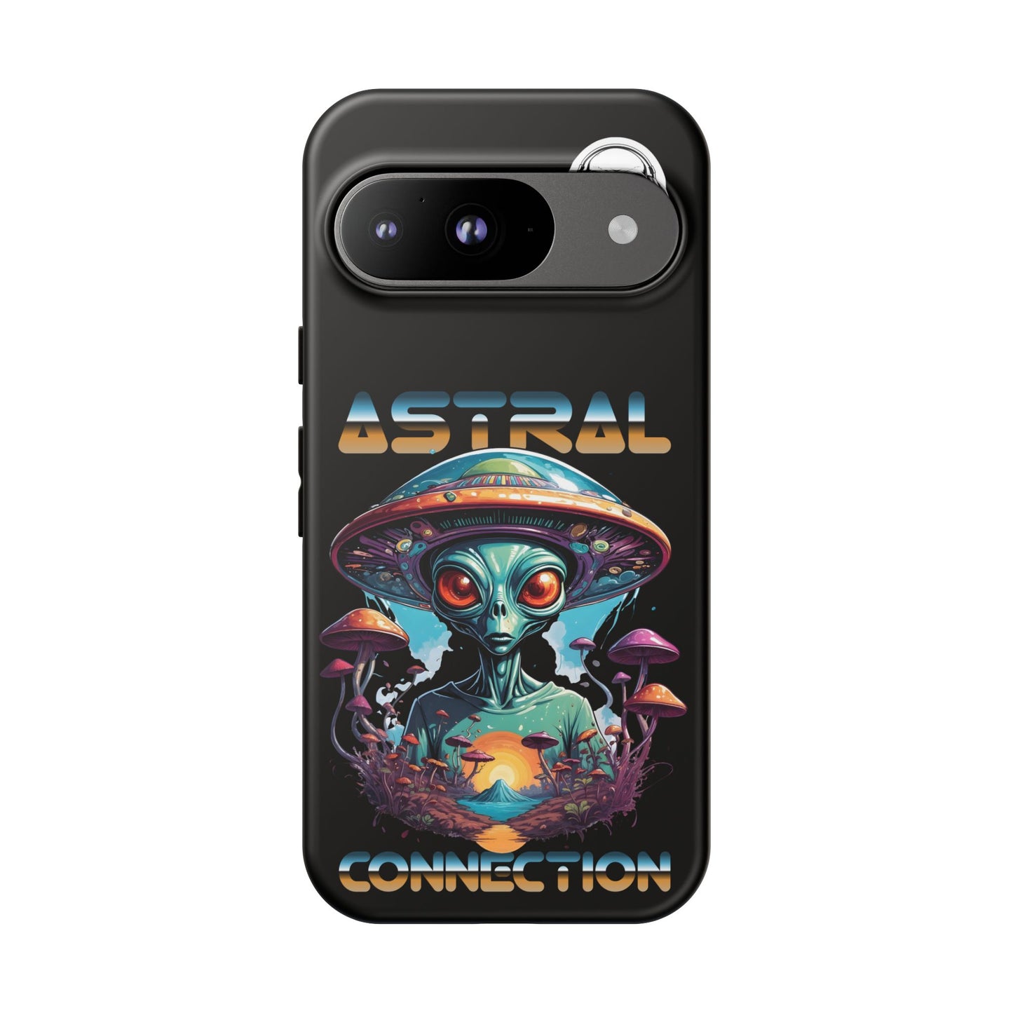 Astral Connection Phone Case - Cosmic Alien Design, Durable Tough Cases for Sci-Fi Lovers