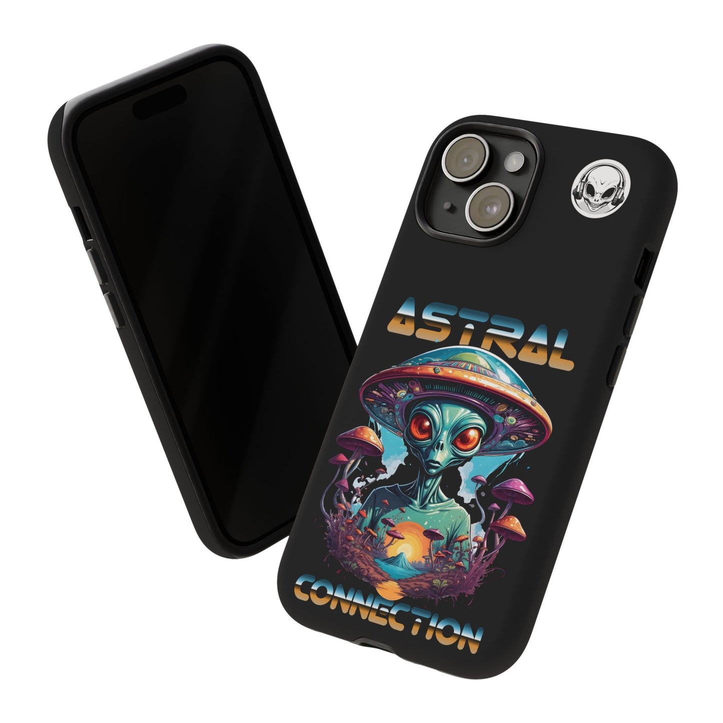 Astral Connection Phone Case - Cosmic Alien Design, Durable Tough Cases for Sci-Fi Lovers