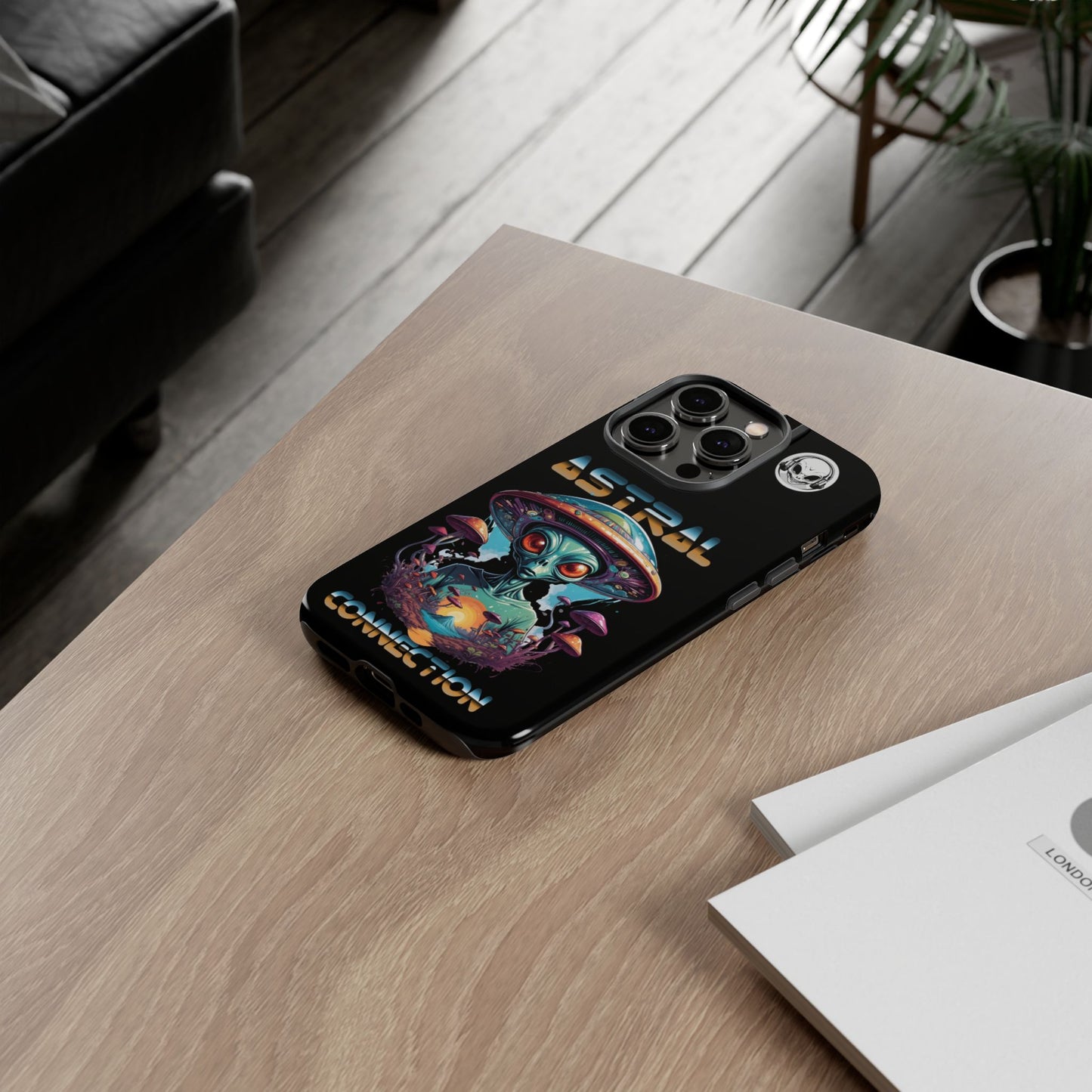 Astral Connection Phone Case - Cosmic Alien Design, Durable Tough Cases for Sci-Fi Lovers