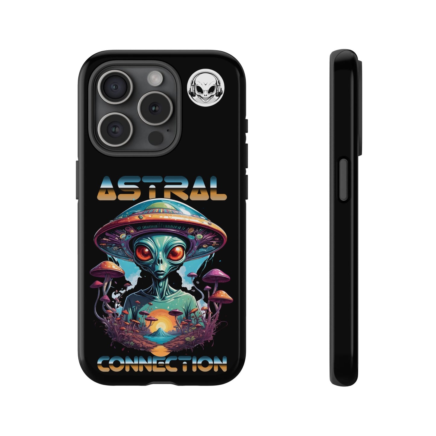 Astral Connection Phone Case - Cosmic Alien Design, Durable Tough Cases for Sci-Fi Lovers
