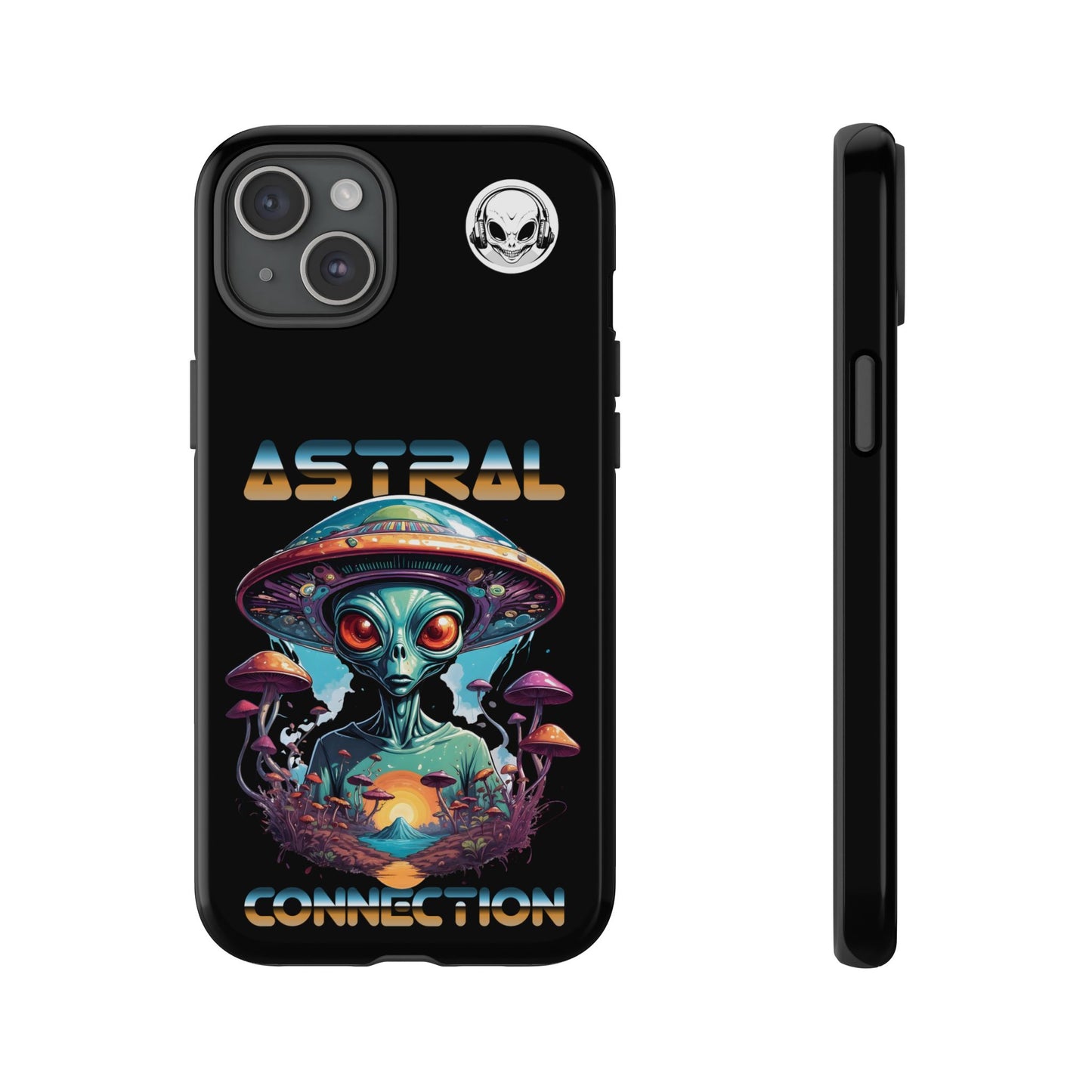Astral Connection Phone Case - Cosmic Alien Design, Durable Tough Cases for Sci-Fi Lovers