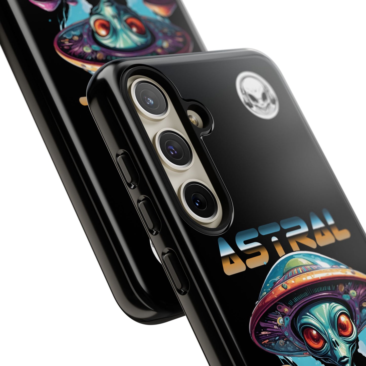 Astral Connection Phone Case - Cosmic Alien Design, Durable Tough Cases for Sci-Fi Lovers