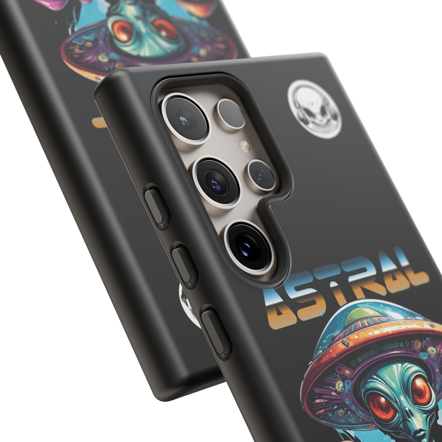 Astral Connection Phone Case - Cosmic Alien Design, Durable Tough Cases for Sci-Fi Lovers