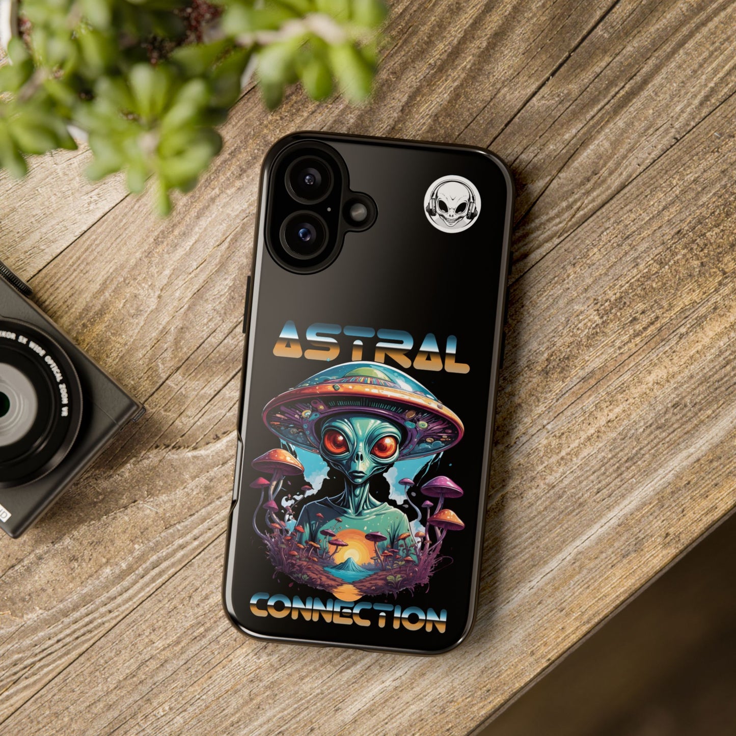 Astral Connection Phone Case - Cosmic Alien Design, Durable Tough Cases for Sci-Fi Lovers