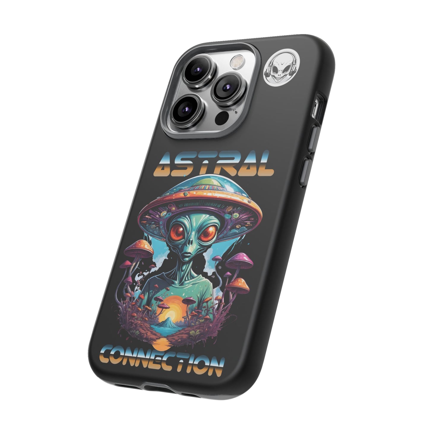 Astral Connection Phone Case - Cosmic Alien Design, Durable Tough Cases for Sci-Fi Lovers