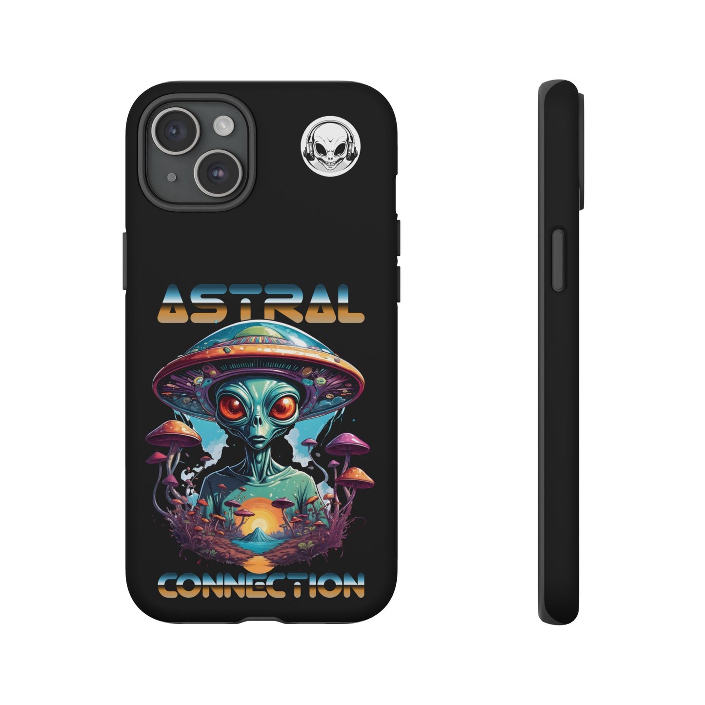 Astral Connection Phone Case - Cosmic Alien Design, Durable Tough Cases for Sci-Fi Lovers