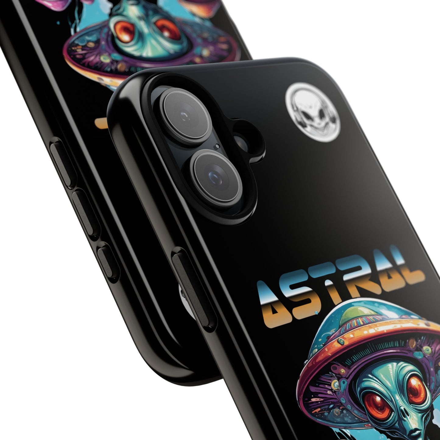 Astral Connection Phone Case - Cosmic Alien Design, Durable Tough Cases for Sci-Fi Lovers
