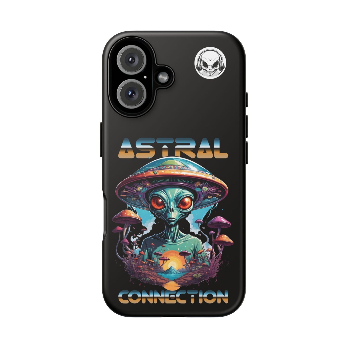 Astral Connection Phone Case - Cosmic Alien Design, Durable Tough Cases for Sci-Fi Lovers