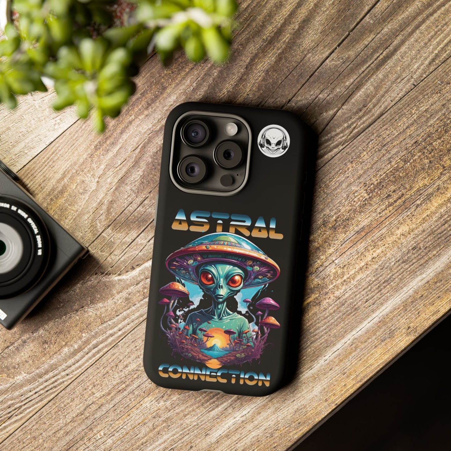 Astral Connection Phone Case - Cosmic Alien Design, Durable Tough Cases for Sci-Fi Lovers