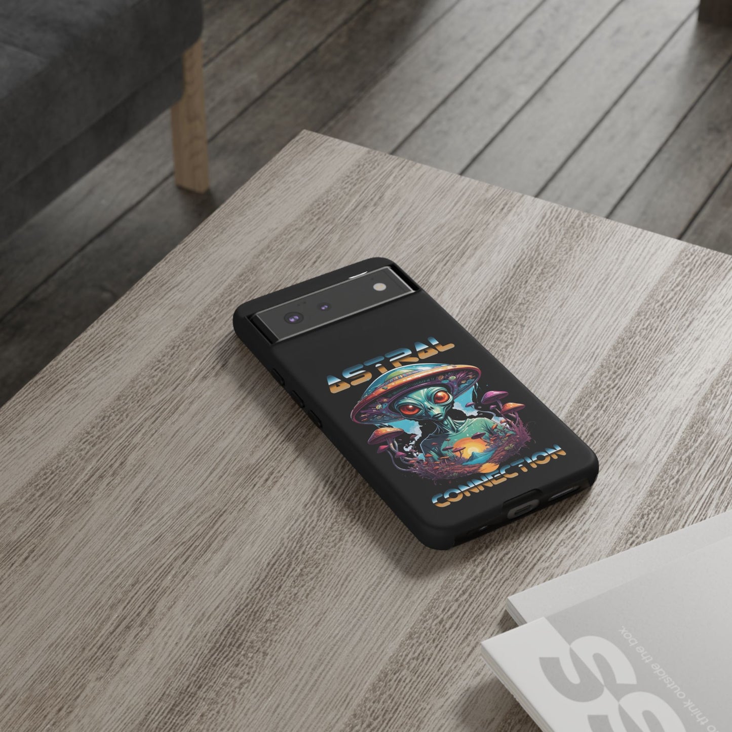 Astral Connection Phone Case - Cosmic Alien Design, Durable Tough Cases for Sci-Fi Lovers