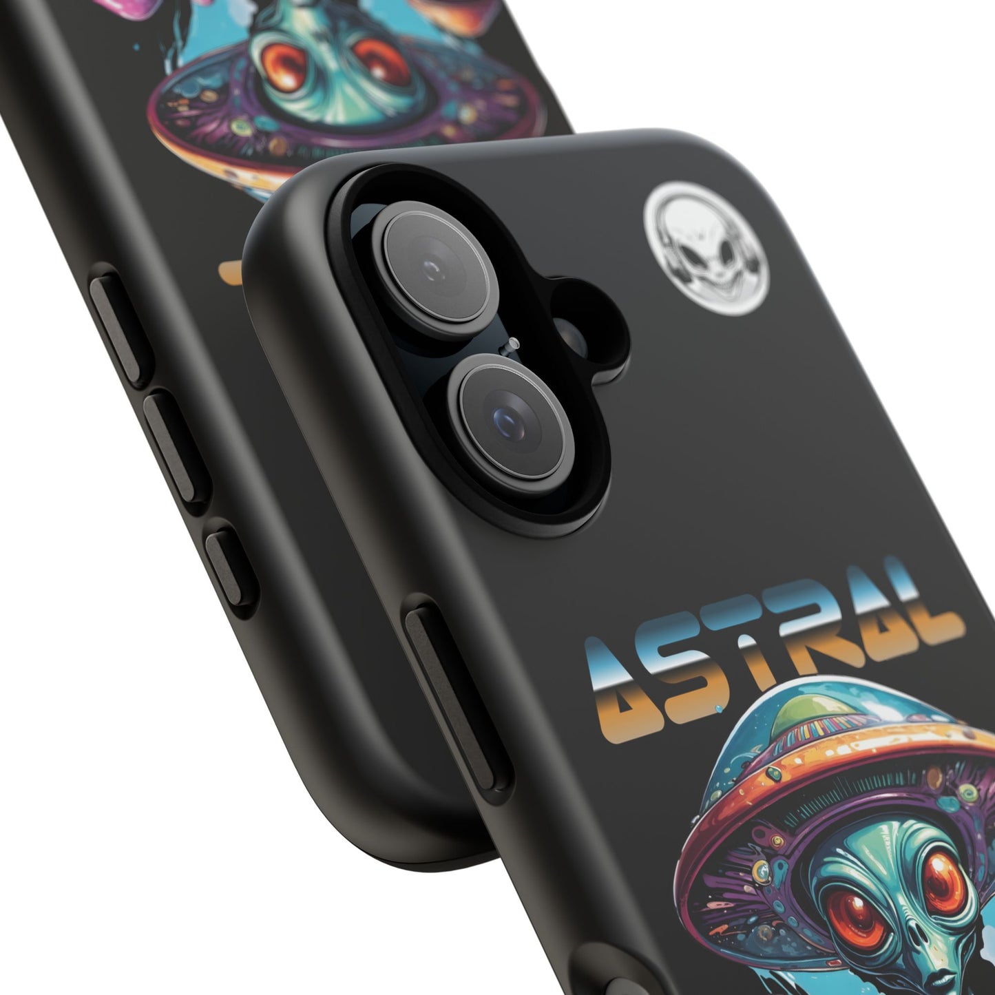 Astral Connection Phone Case - Cosmic Alien Design, Durable Tough Cases for Sci-Fi Lovers