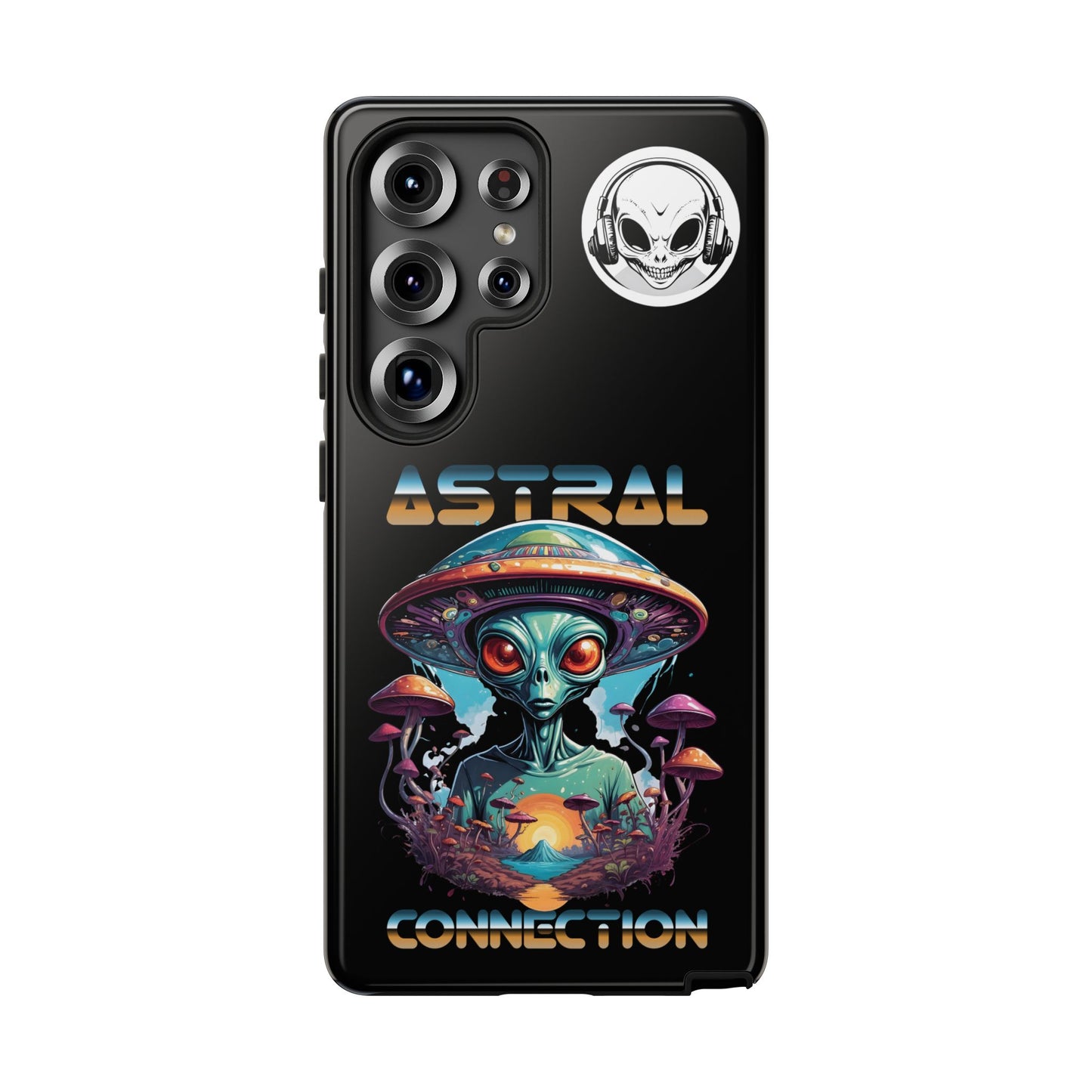 Astral Connection Phone Case - Cosmic Alien Design, Durable Tough Cases for Sci-Fi Lovers