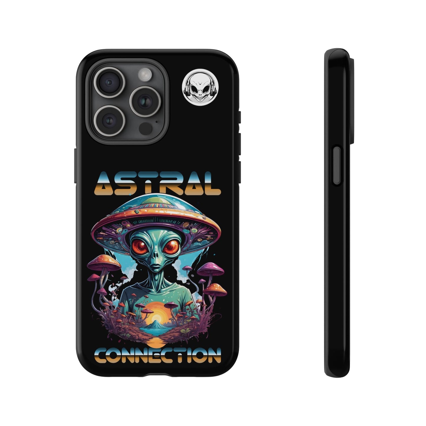 Astral Connection Phone Case - Cosmic Alien Design, Durable Tough Cases for Sci-Fi Lovers