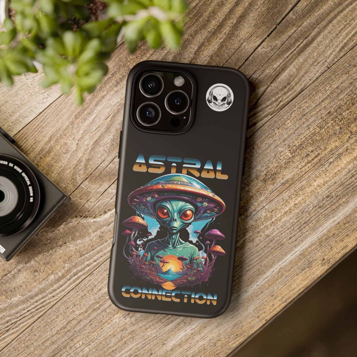 Astral Connection Phone Case - Cosmic Alien Design, Durable Tough Cases for Sci-Fi Lovers