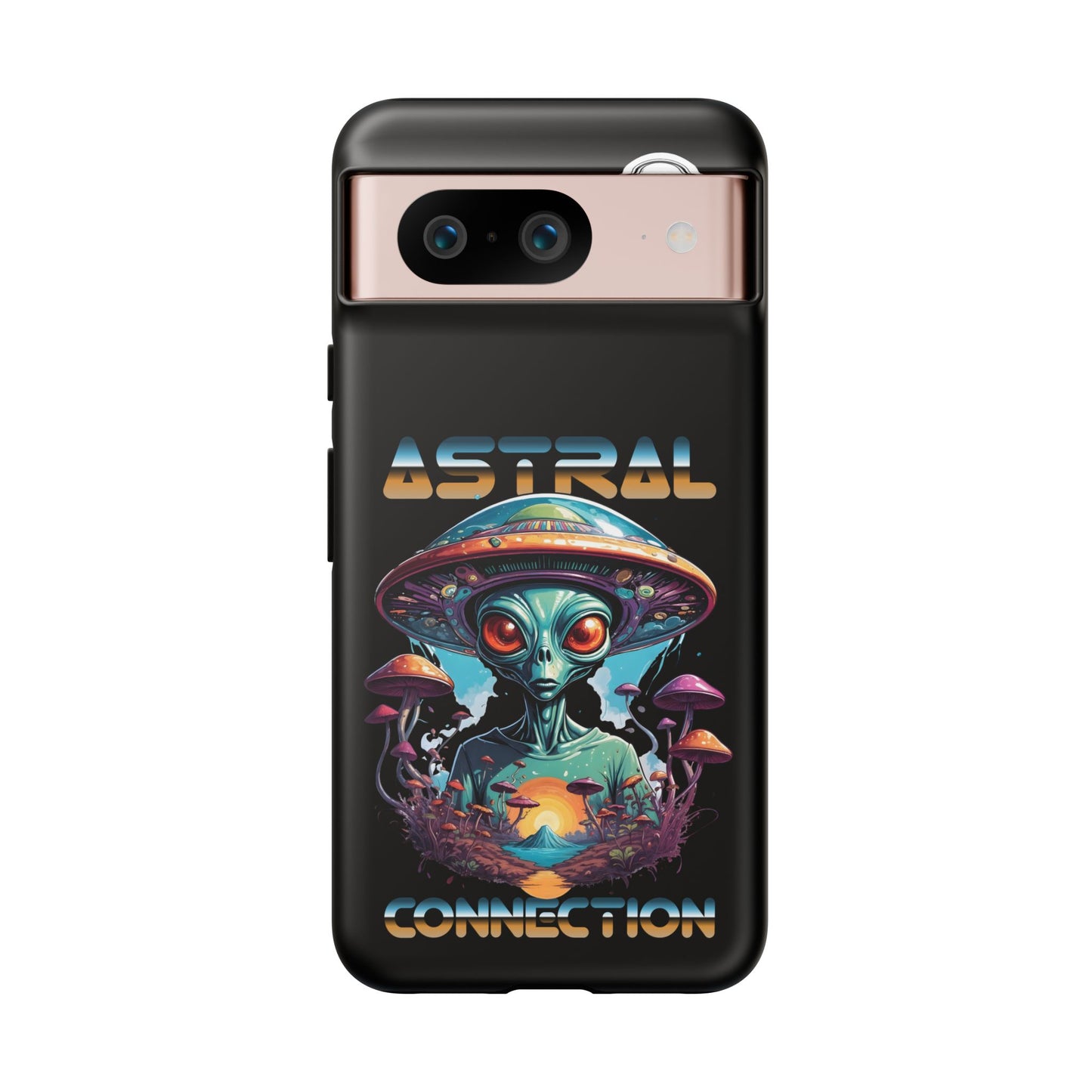 Astral Connection Phone Case - Cosmic Alien Design, Durable Tough Cases for Sci-Fi Lovers