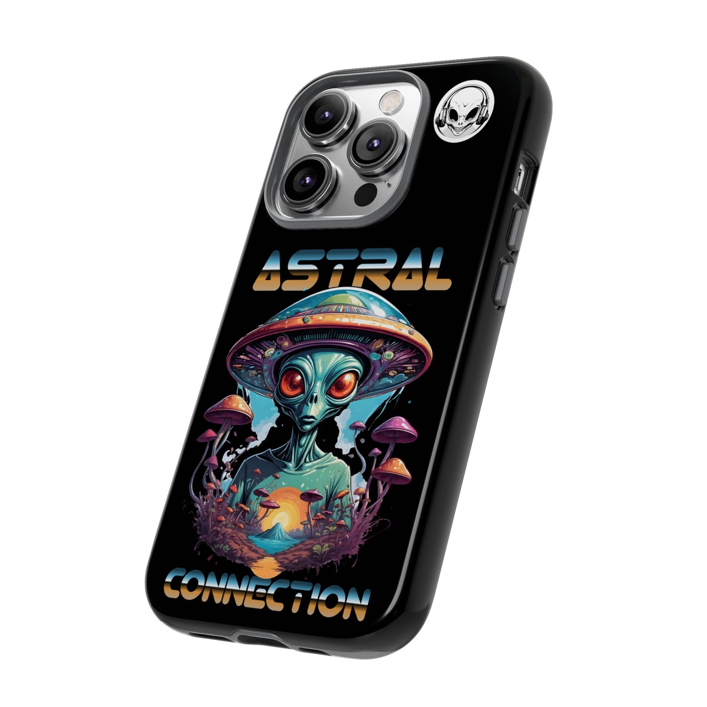 Astral Connection Phone Case - Cosmic Alien Design, Durable Tough Cases for Sci-Fi Lovers