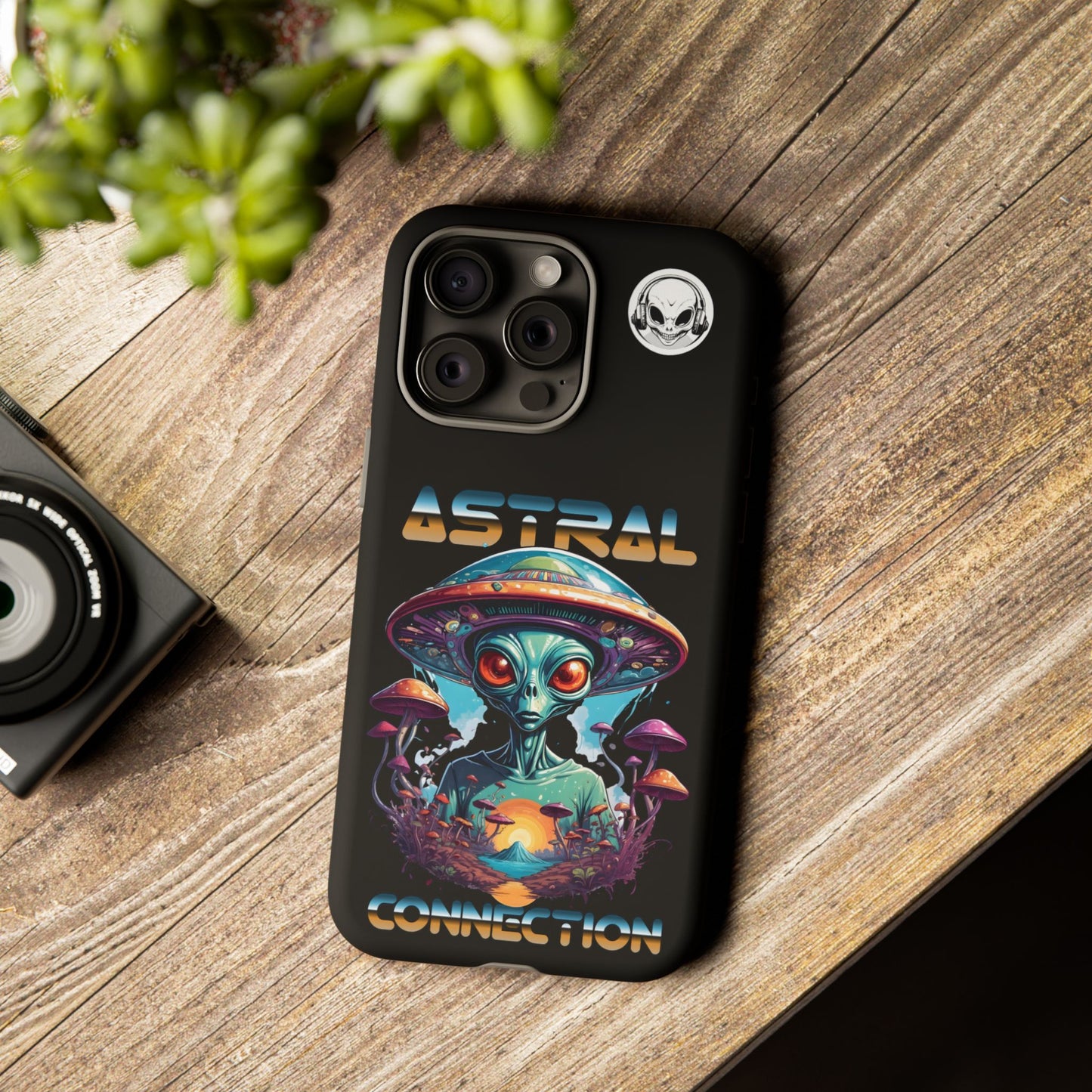 Astral Connection Phone Case - Cosmic Alien Design, Durable Tough Cases for Sci-Fi Lovers