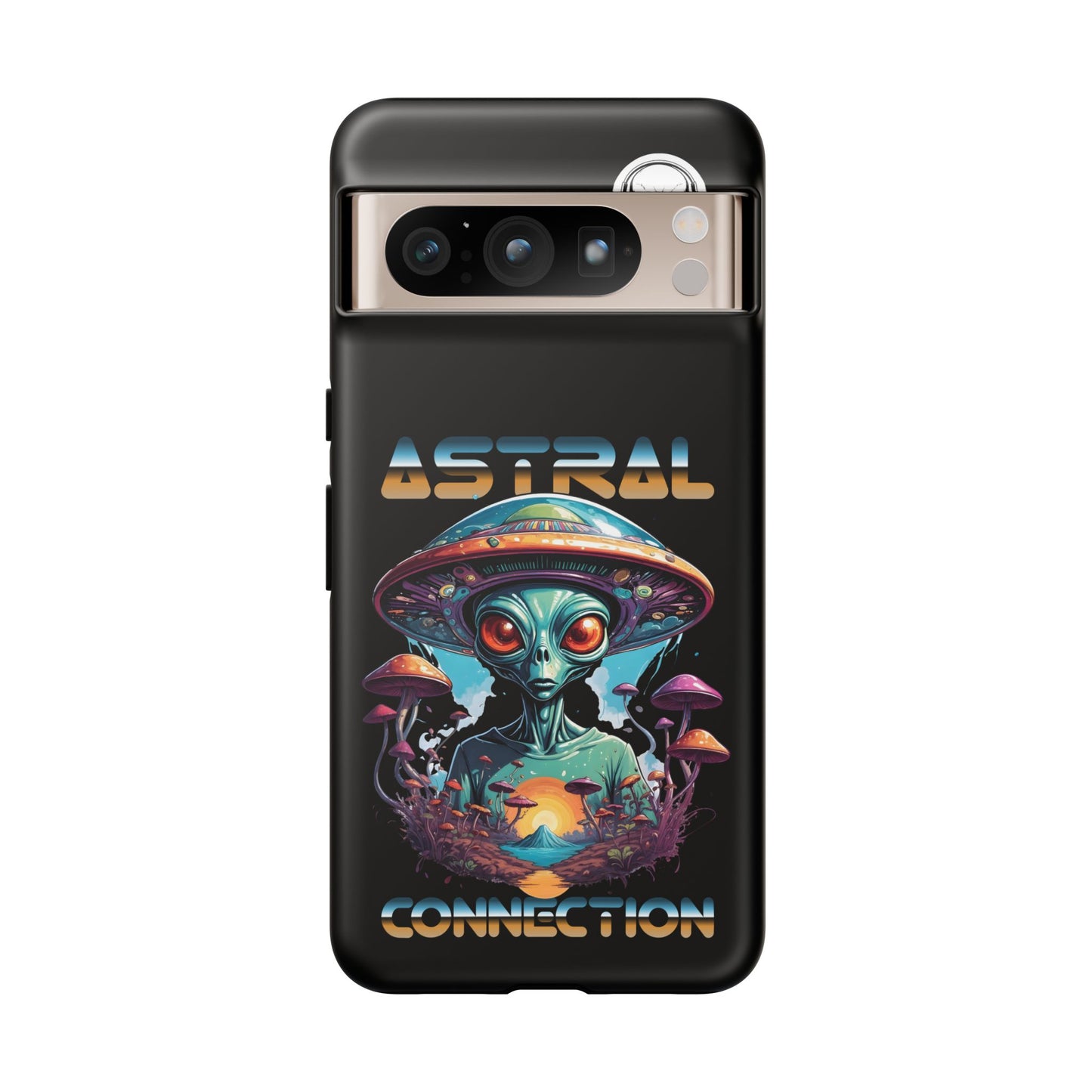 Astral Connection Phone Case - Cosmic Alien Design, Durable Tough Cases for Sci-Fi Lovers