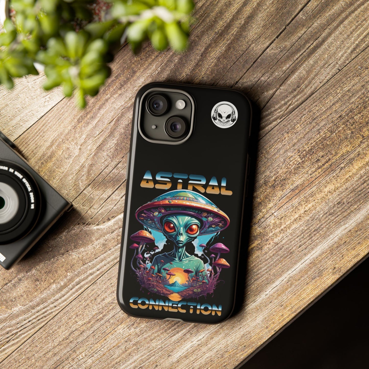 Astral Connection Phone Case - Cosmic Alien Design, Durable Tough Cases for Sci-Fi Lovers
