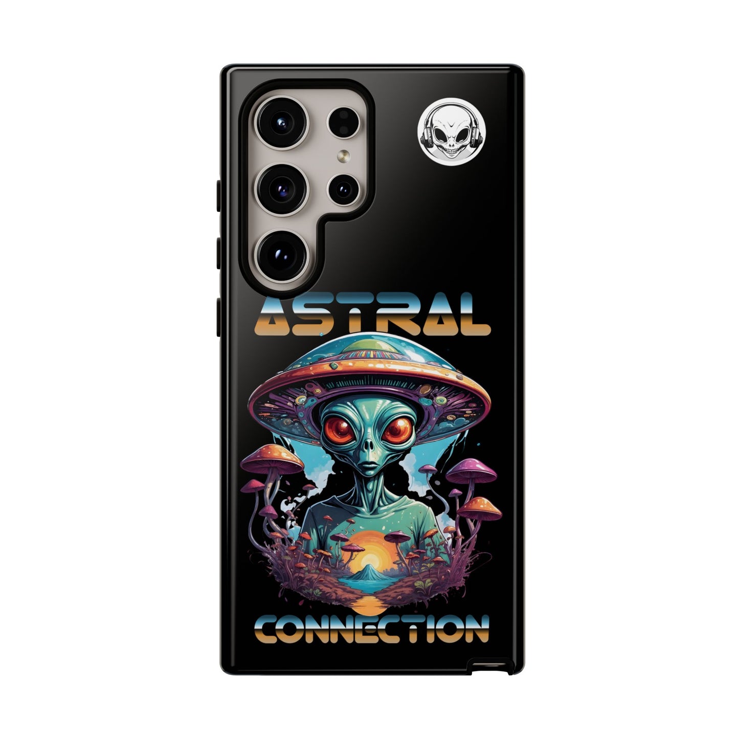 Astral Connection Phone Case - Cosmic Alien Design, Durable Tough Cases for Sci-Fi Lovers