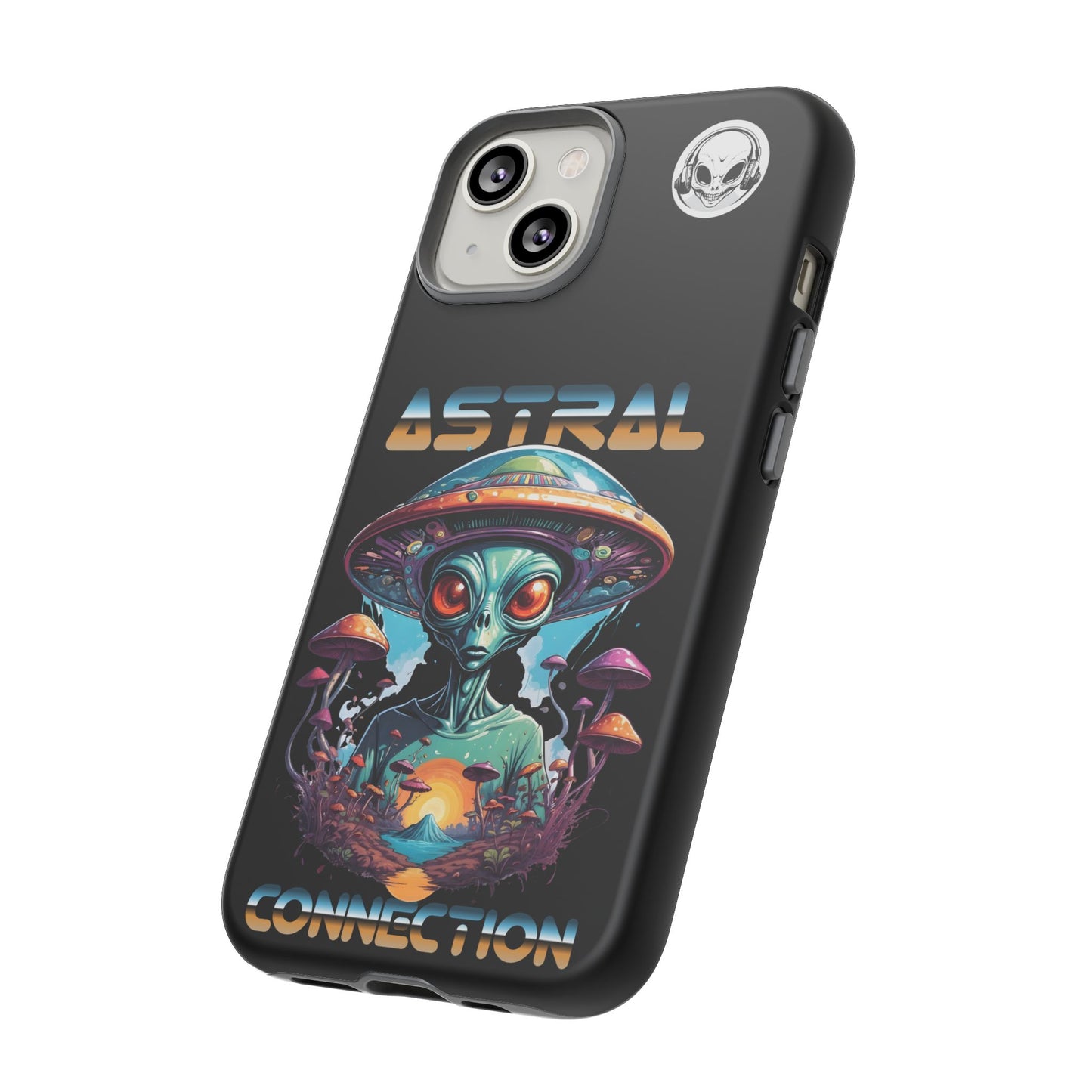 Astral Connection Phone Case - Cosmic Alien Design, Durable Tough Cases for Sci-Fi Lovers