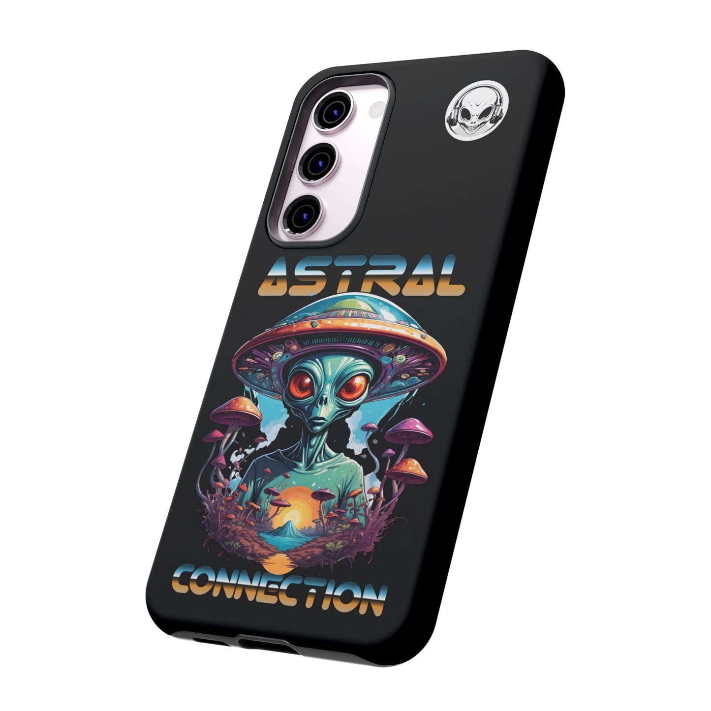 Astral Connection Phone Case - Cosmic Alien Design, Durable Tough Cases for Sci-Fi Lovers