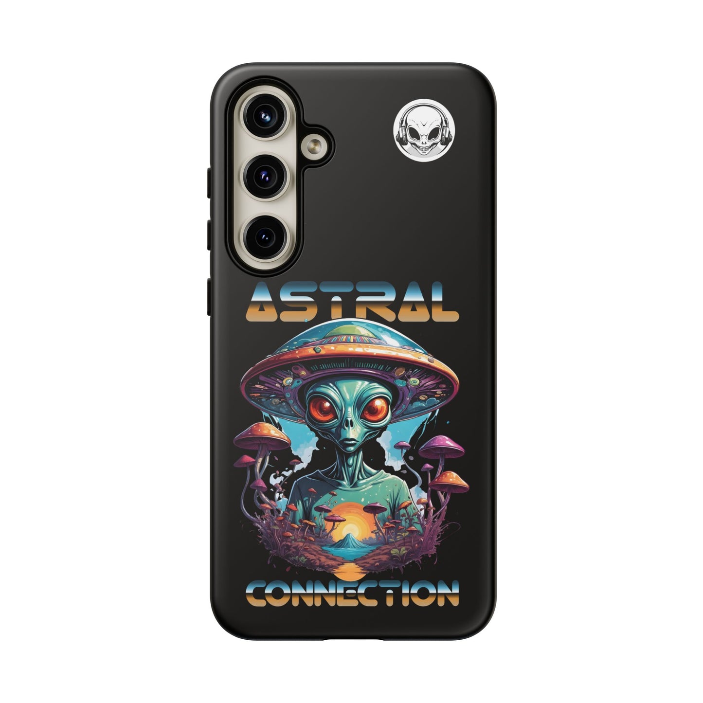 Astral Connection Phone Case - Cosmic Alien Design, Durable Tough Cases for Sci-Fi Lovers