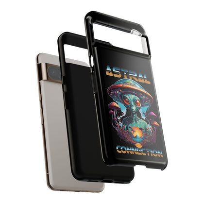 Astral Connection Phone Case - Cosmic Alien Design, Durable Tough Cases for Sci-Fi Lovers