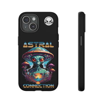 Astral Connection Phone Case - Cosmic Alien Design, Durable Tough Cases for Sci-Fi Lovers