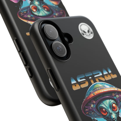Astral Connection Phone Case - Cosmic Alien Design, Durable Tough Cases for Sci-Fi Lovers