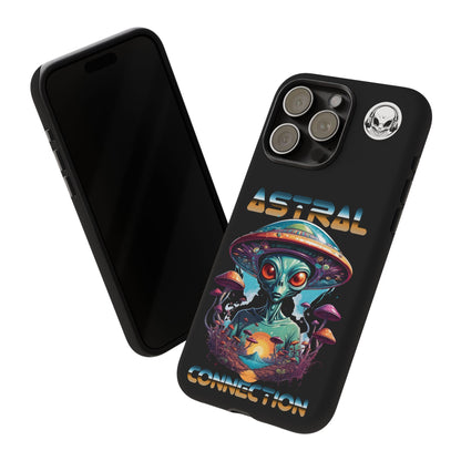 Astral Connection Phone Case - Cosmic Alien Design, Durable Tough Cases for Sci-Fi Lovers