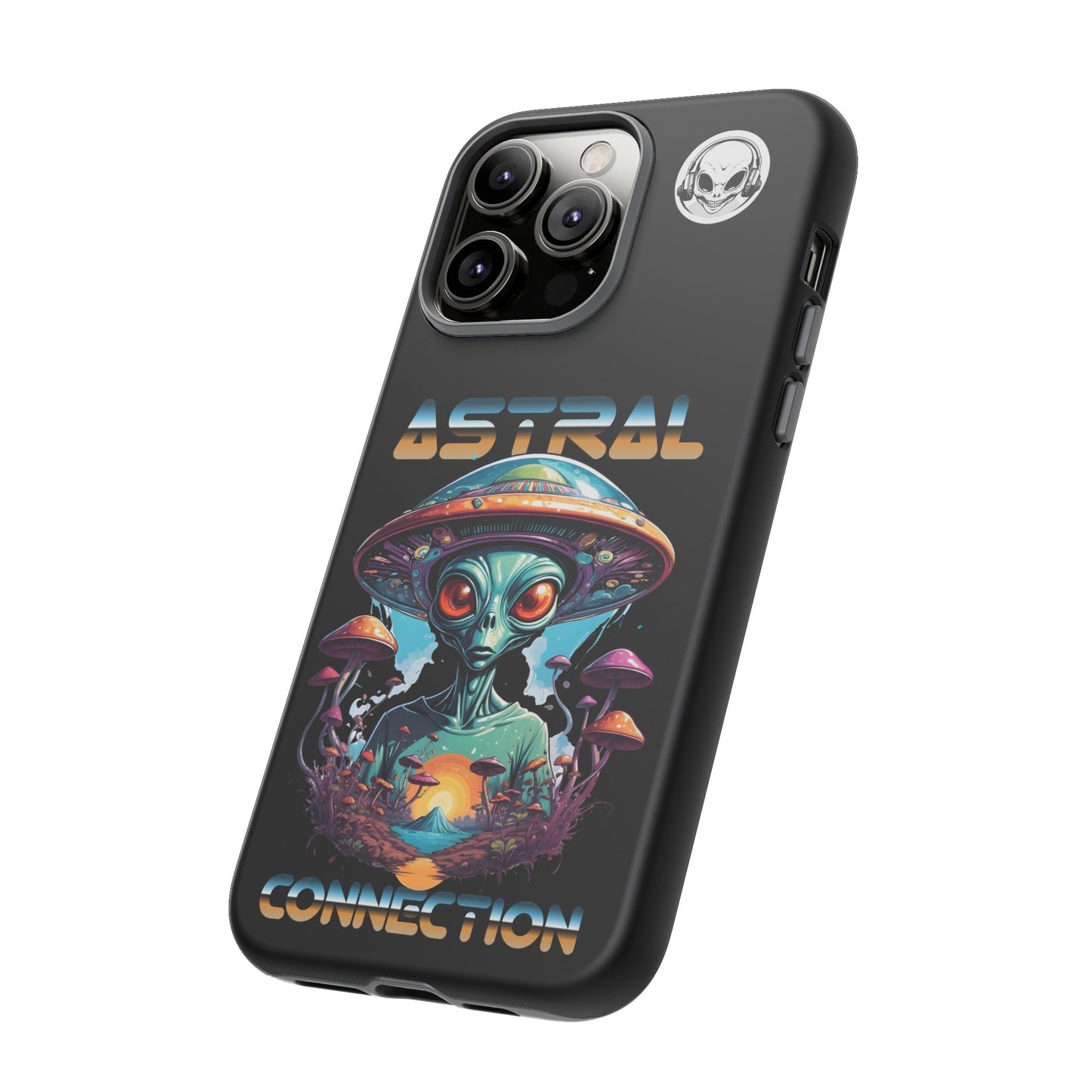 Astral Connection Phone Case - Cosmic Alien Design, Durable Tough Cases for Sci-Fi Lovers
