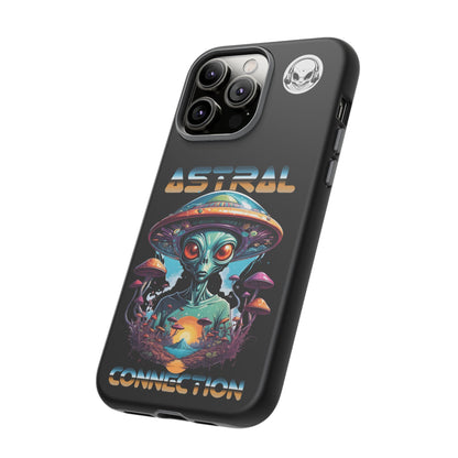 Astral Connection Phone Case - Cosmic Alien Design, Durable Tough Cases for Sci-Fi Lovers