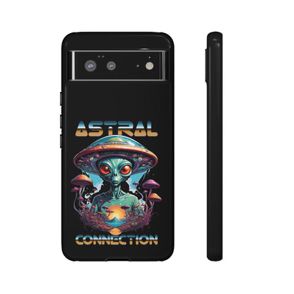 Astral Connection Phone Case - Cosmic Alien Design, Durable Tough Cases for Sci-Fi Lovers