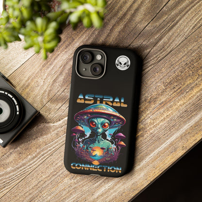 Astral Connection Phone Case - Cosmic Alien Design, Durable Tough Cases for Sci-Fi Lovers