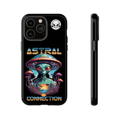Astral Connection Phone Case - Cosmic Alien Design, Durable Tough Cases for Sci-Fi Lovers