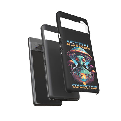 Astral Connection Phone Case - Cosmic Alien Design, Durable Tough Cases for Sci-Fi Lovers