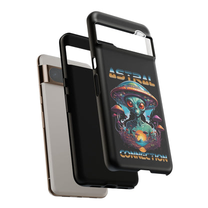 Astral Connection Phone Case - Cosmic Alien Design, Durable Tough Cases for Sci-Fi Lovers