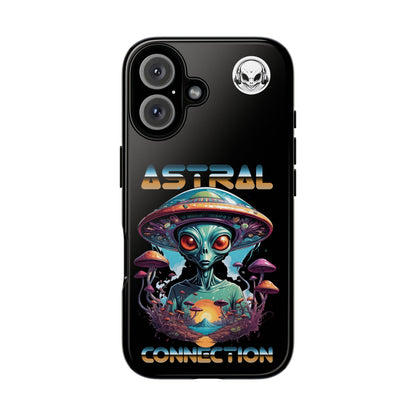 Astral Connection Phone Case - Cosmic Alien Design, Durable Tough Cases for Sci-Fi Lovers