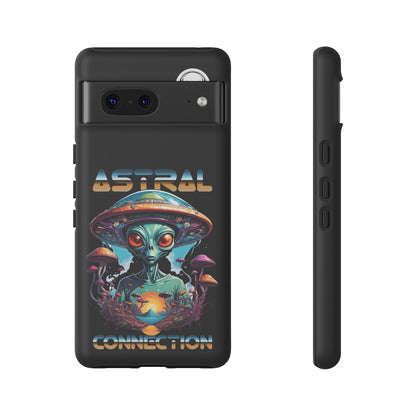Astral Connection Phone Case - Cosmic Alien Design, Durable Tough Cases for Sci-Fi Lovers