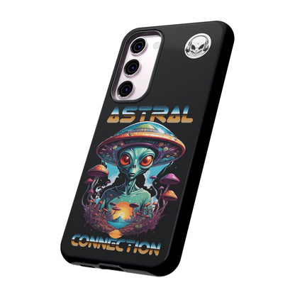 Astral Connection Phone Case - Cosmic Alien Design, Durable Tough Cases for Sci-Fi Lovers