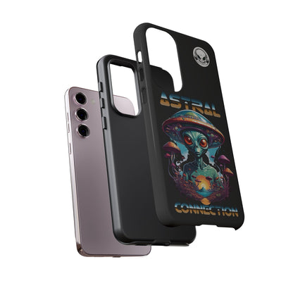 Astral Connection Phone Case - Cosmic Alien Design, Durable Tough Cases for Sci-Fi Lovers