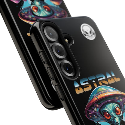 Astral Connection Phone Case - Cosmic Alien Design, Durable Tough Cases for Sci-Fi Lovers