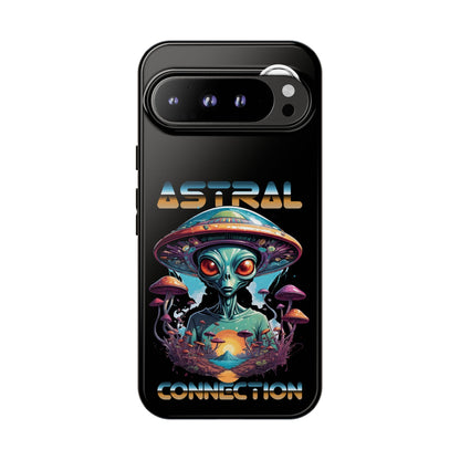 Astral Connection Phone Case - Cosmic Alien Design, Durable Tough Cases for Sci-Fi Lovers